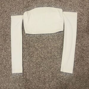 Elegant White Off-Shoulder Women's Top